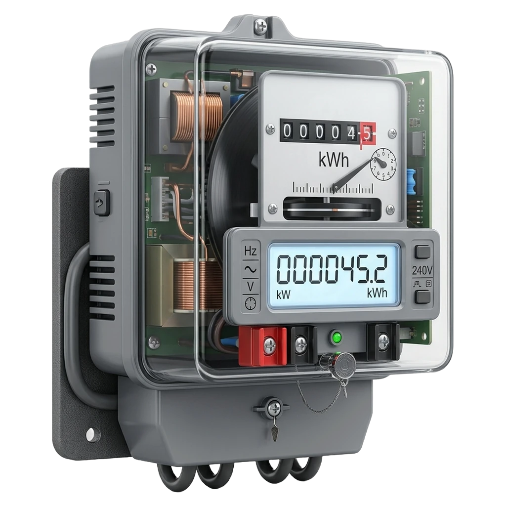 electric meter Photorealistic icon