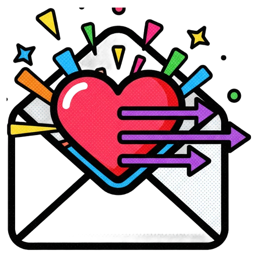 email marketing mail envelope Pop Art icon - free AI-generated pop art icon for web and app projects