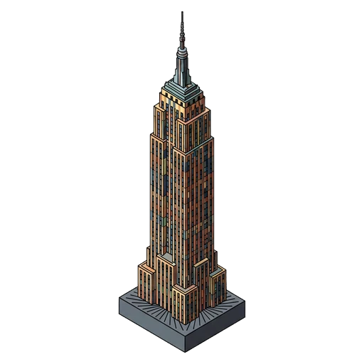 empire state building Isometric icon