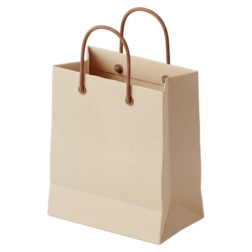 empty shopping bag Photorealistic icon