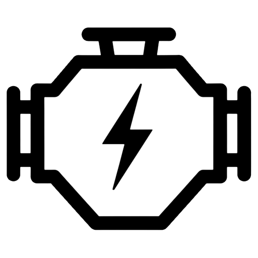 engine warning Line Art icon