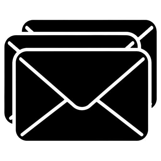 envelope stack Solid Glyph icon
