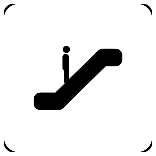 escalator down Solid Glyph icon