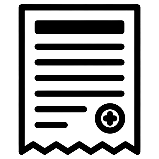 expense receipt Line Art icon