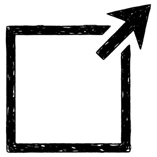 external link box Hand Drawn icon