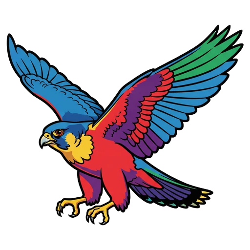falcon Pop Art icon - free AI-generated pop art icon for web and app projects
