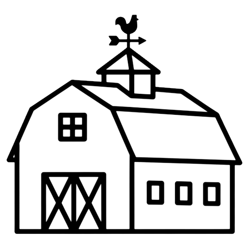 farm barn Line Art icon
