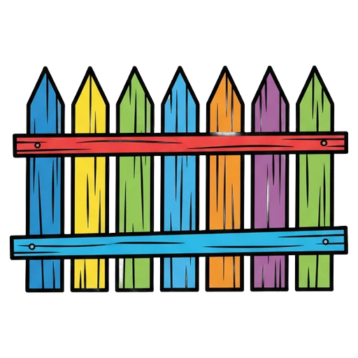 fence Pop Art icon - free AI-generated pop art icon for web and app projects