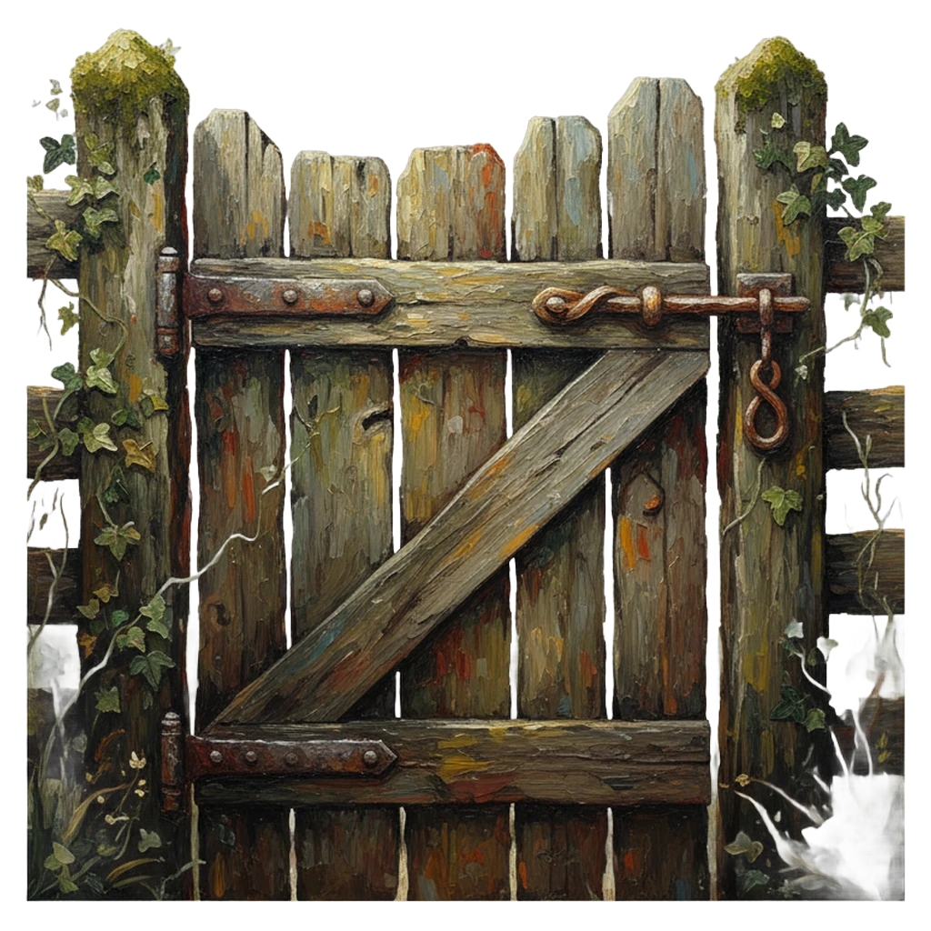 fence gate property Oil Painting icon