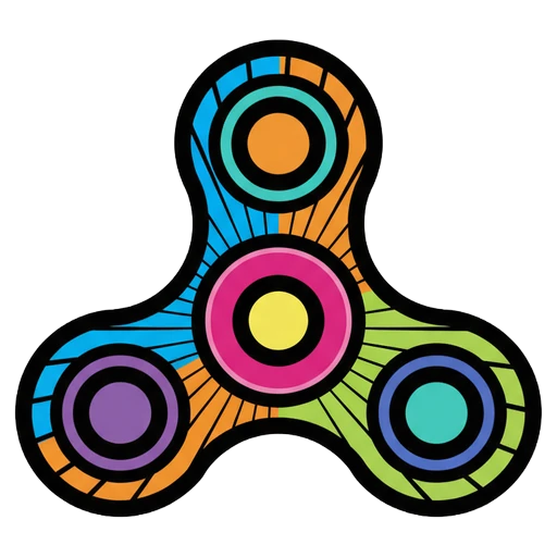 fidget spinner Pop Art icon - free AI-generated pop art icon for web and app projects
