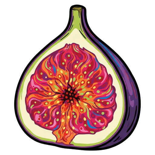 fig Pop Art icon - free AI-generated pop art icon for web and app projects