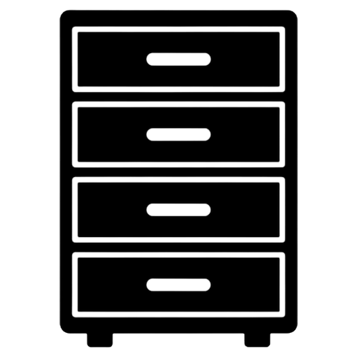 file cabinet Solid Glyph icon
