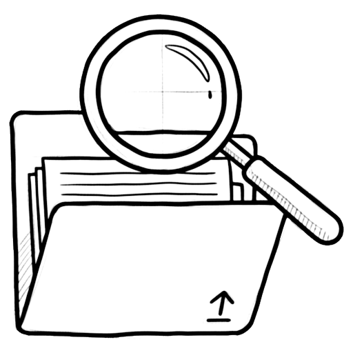file search Hand Drawn icon