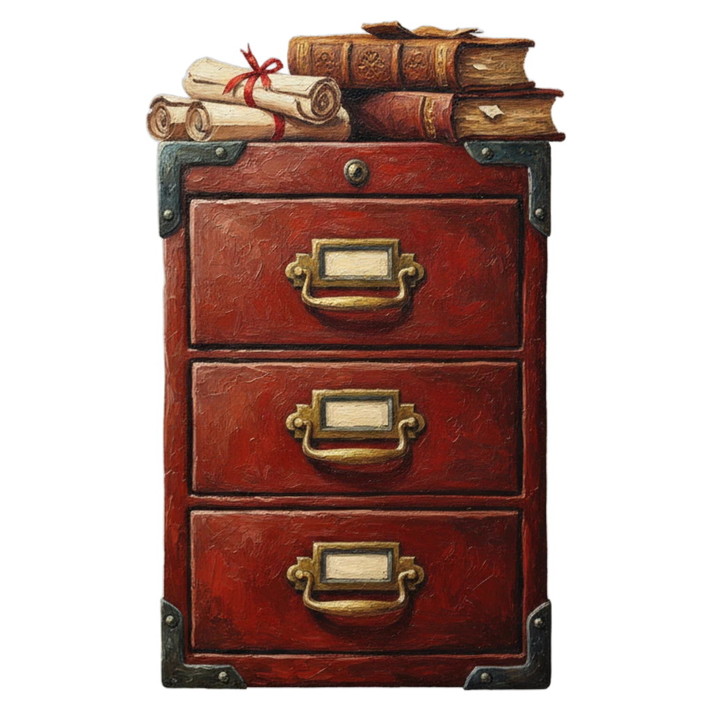 filing cabinet archive Oil Painting icon