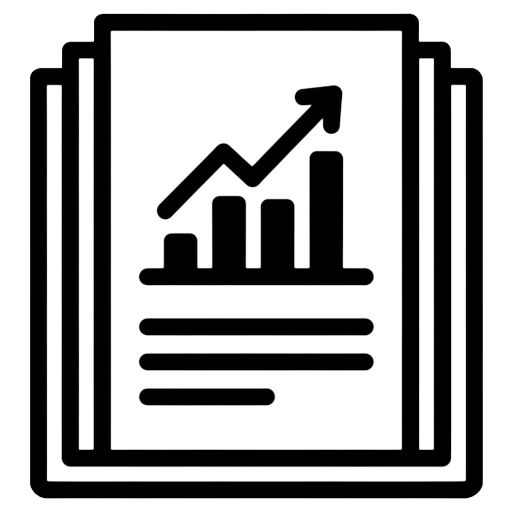 financial report Line Art icon