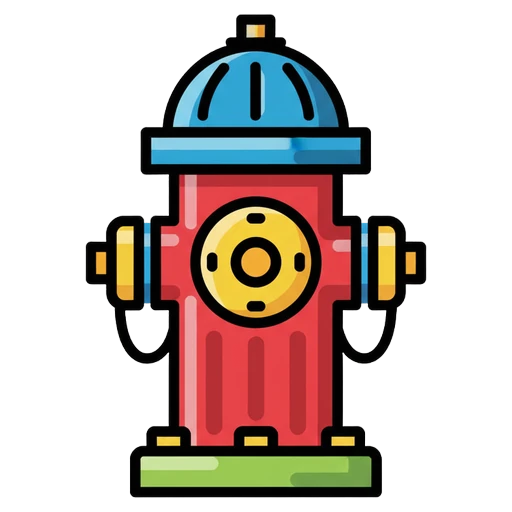 fire hydrant Pop Art icon