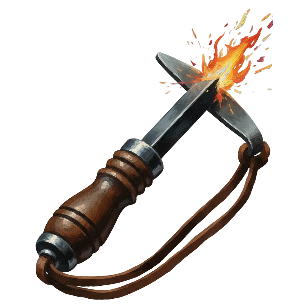 fire starter Oil Painting icon - free AI-generated oil painting icon for web and app projects