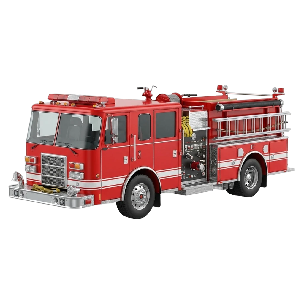 fire truck Photorealistic icon