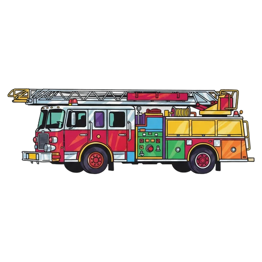 fire truck Pop Art icon