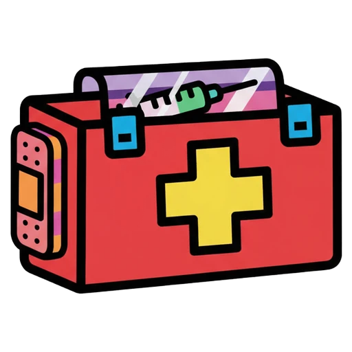 first aid kit Pop Art icon