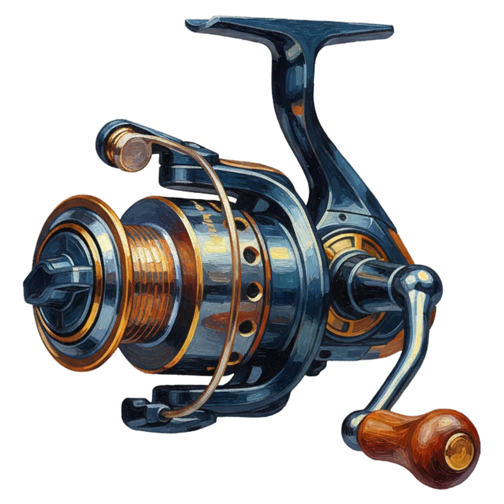 fishing reel Oil Painting icon