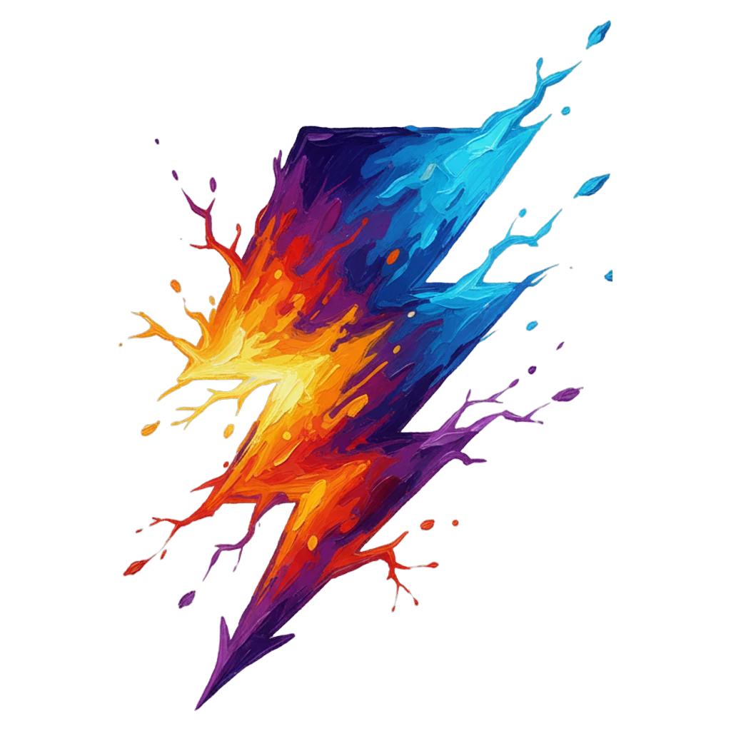 flash sale lightning bolt Oil Painting icon