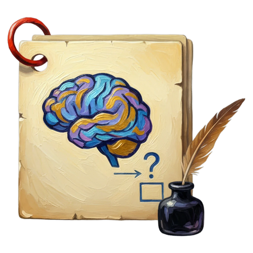 flashcard study tool Oil Painting icon