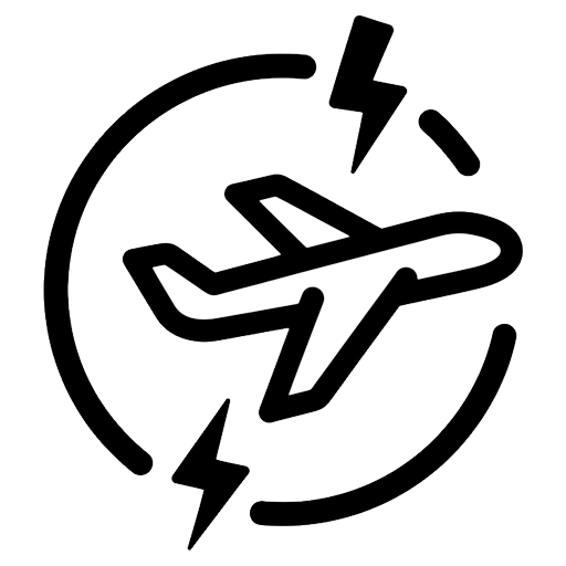 flight delay Line Art icon