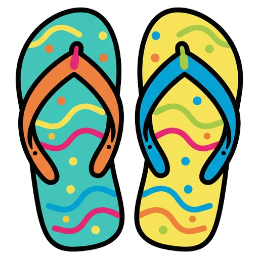 flip flops Pop Art icon