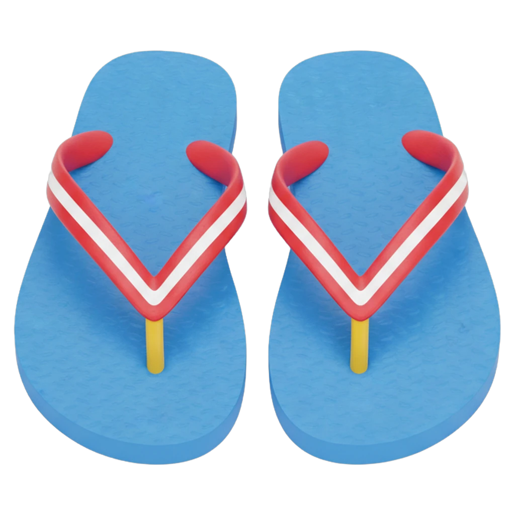 flip flops Photorealistic icon