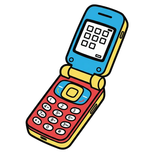 flip phone Pop Art icon