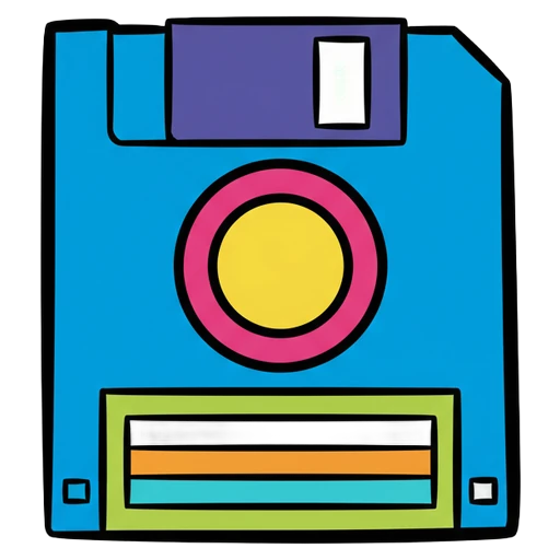 floppy disk storage Pop Art icon