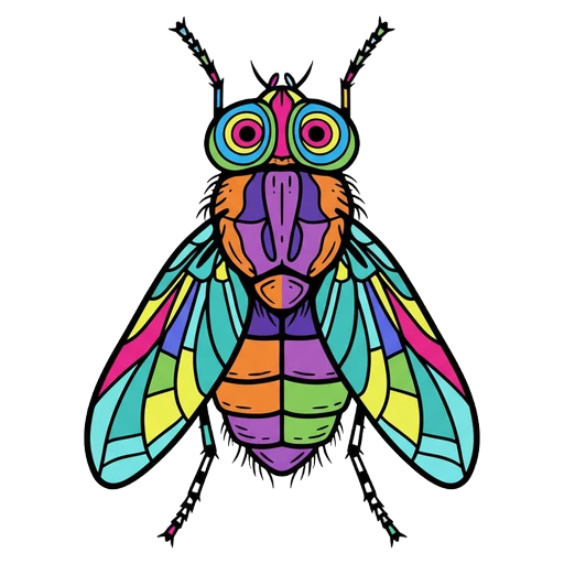 fly Pop Art icon - free AI-generated pop art icon for web and app projects