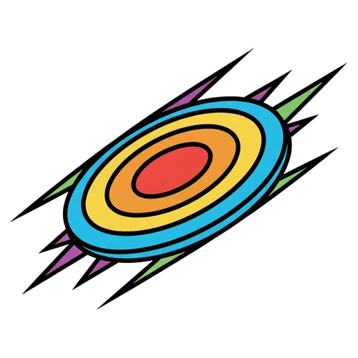 flying disc Pop Art icon