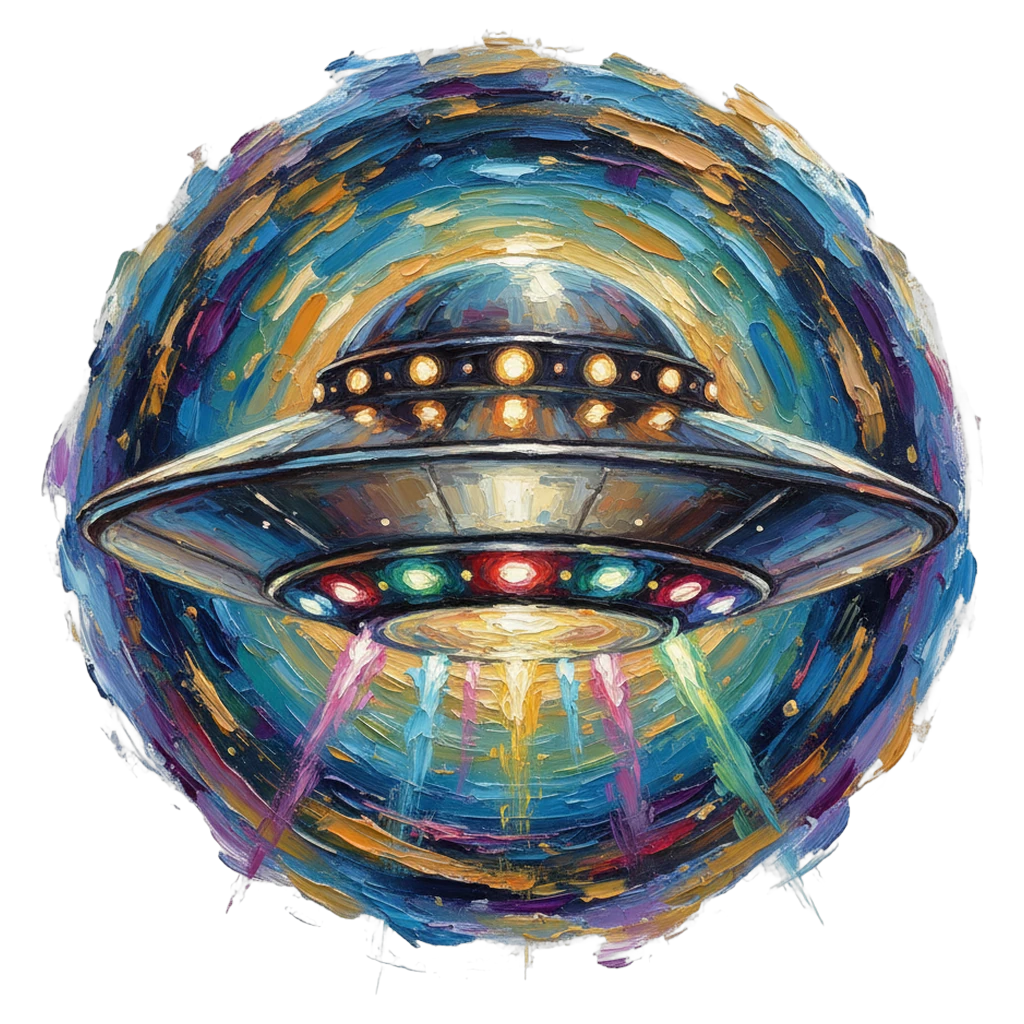 flying saucer Oil Painting icon