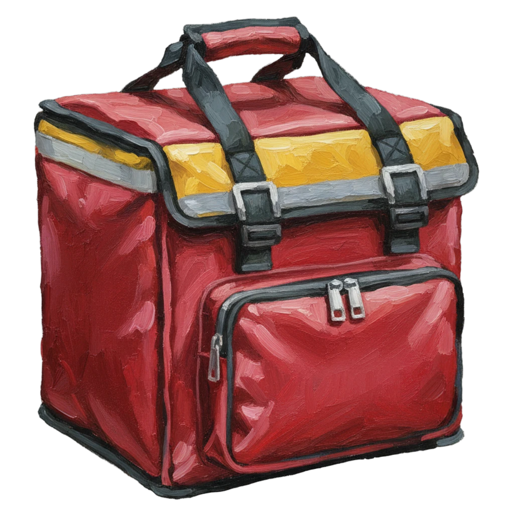 food delivery bag Oil Painting icon