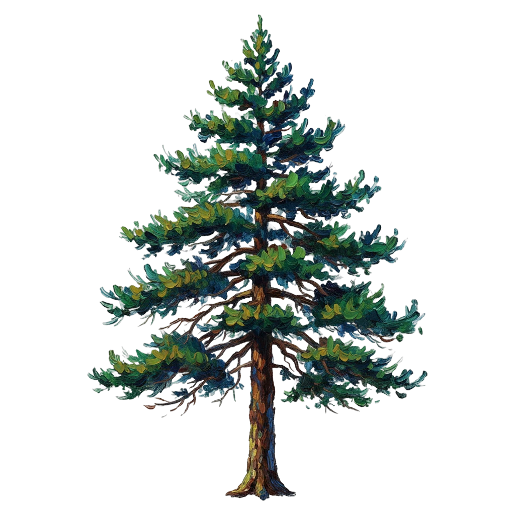 forest tree pine Oil Painting icon