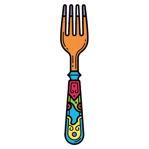 fork Pop Art icon