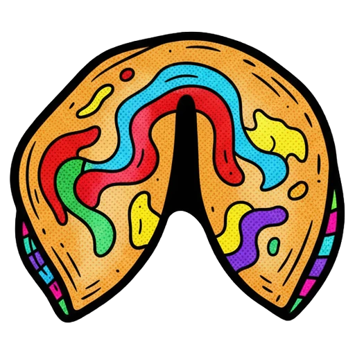 fortune cookie Pop Art icon