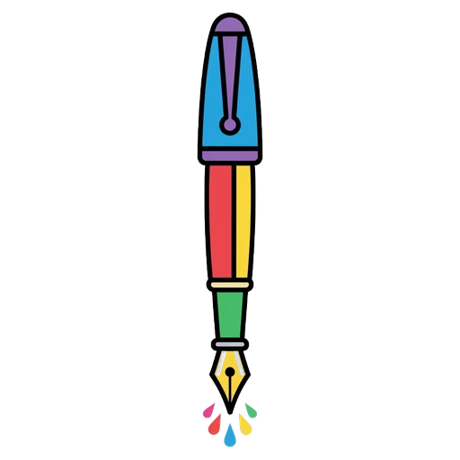 fountain pen Pop Art icon