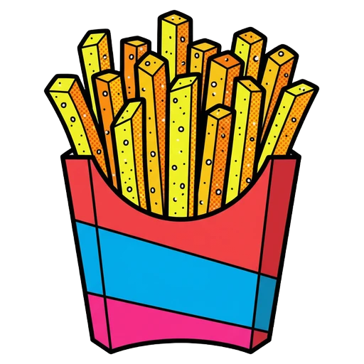 french fries Pop Art icon