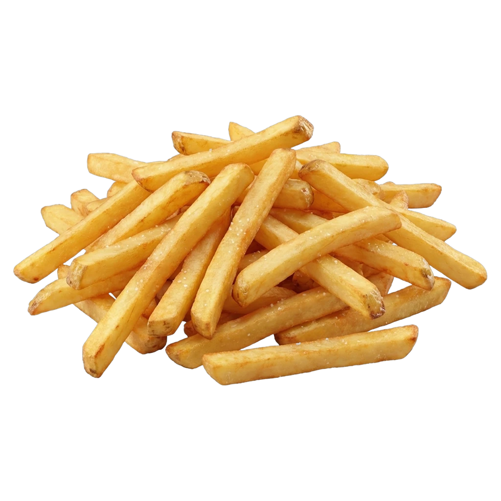 french fries Photorealistic icon