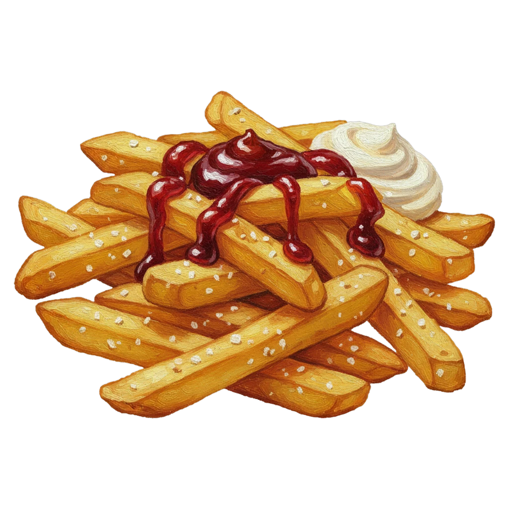 french fries Oil Painting icon