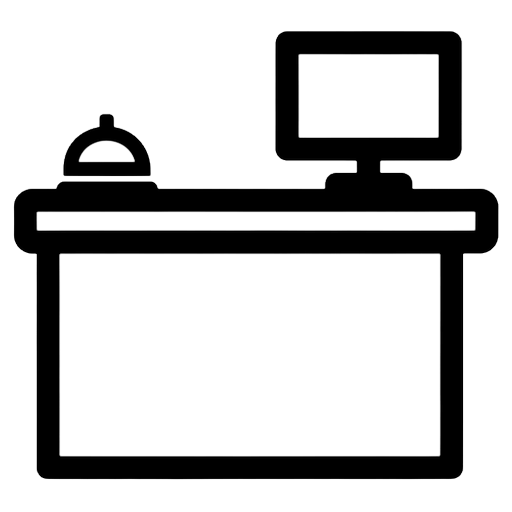 front desk Line Art icon - free AI-generated line art icon for web and app projects
