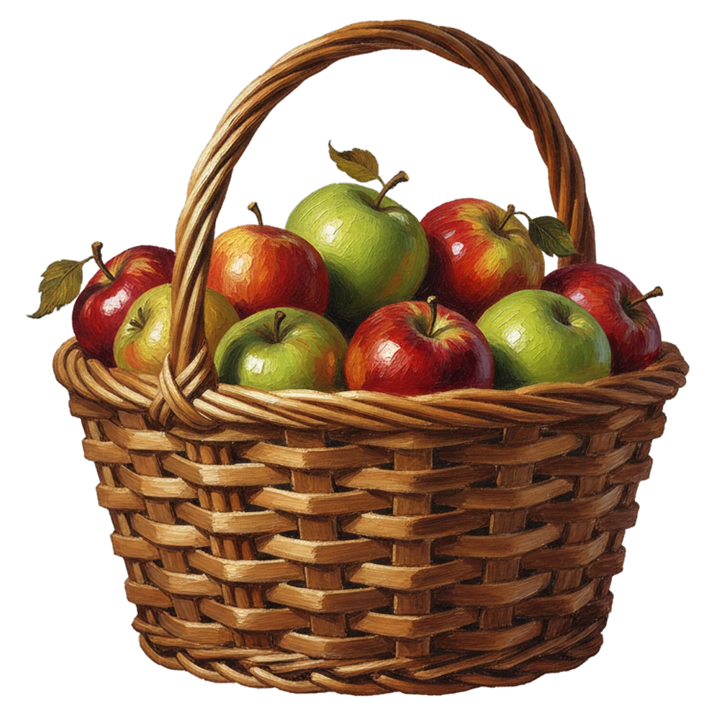 fruit apple basket Oil Painting icon
