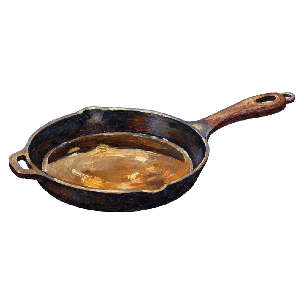 frying pan Oil Painting icon