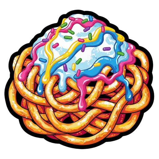 funnel cake Pop Art icon