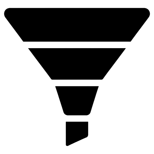 funnel chart Solid Glyph icon