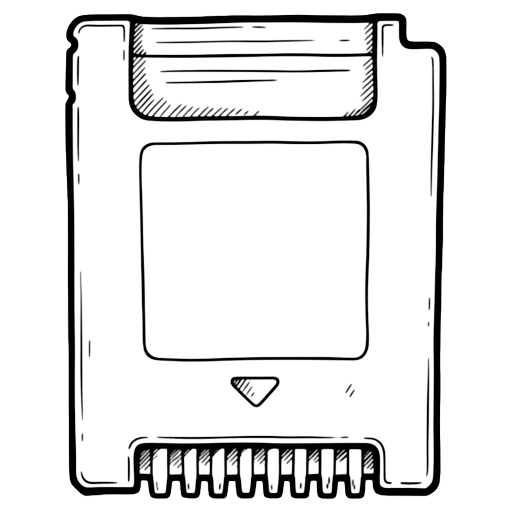 game cartridge Hand Drawn icon