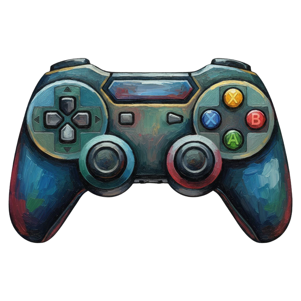 game controller Oil Painting icon
